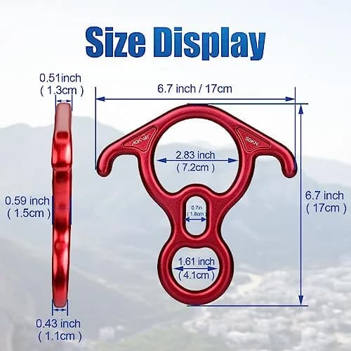 AOKWIT 50KN Rescue Figure 8 Descender 17cm (6.7in) | Bent-Ear Belay Device for Rock Climbing & Rescue thumbnail 8