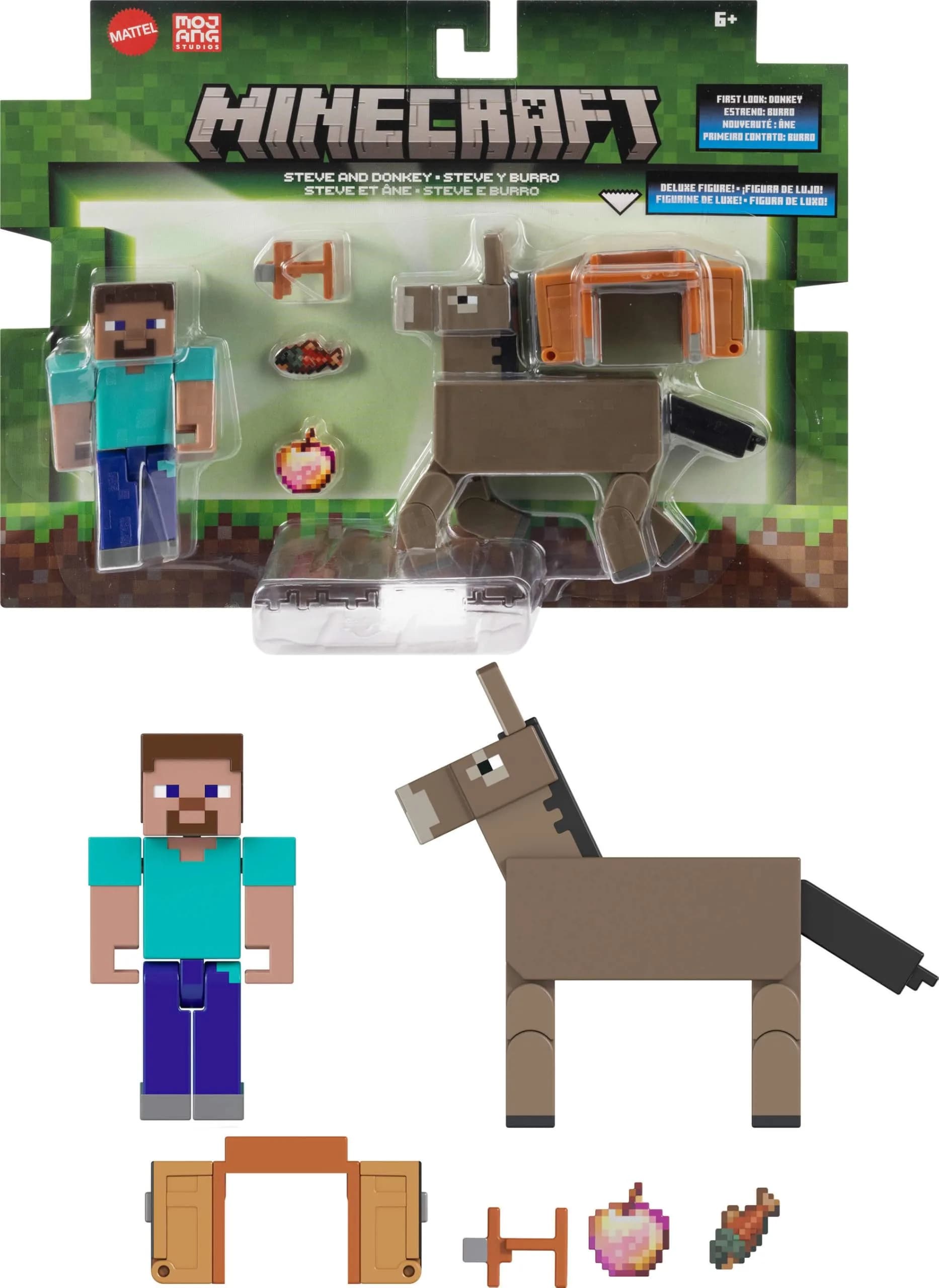 Mattel Minecraft Action Figures & Accessories 2-Pack | 3.25-inch Scale, Collectible Toy Set for Kids 6+ - main product image