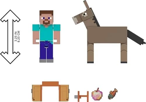Mattel Minecraft Action Figures & Accessories 2-Pack | 3.25-inch Scale, Collectible Toy Set for Kids 6+ thumbnail 5