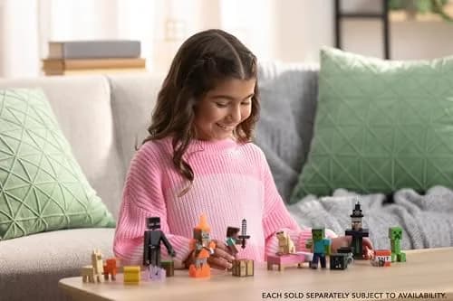 Mattel Minecraft Action Figure & Accessories 2-Pack | 3.25-inch Scale, Creeper, Collectible Toy Set thumbnail 2