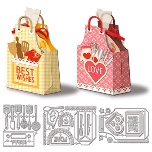 GLOBLELAND 3D Apron Snack Bag Cutting Dies for Card Making | Scrapbooking & Paper Crafts thumbnail 1
