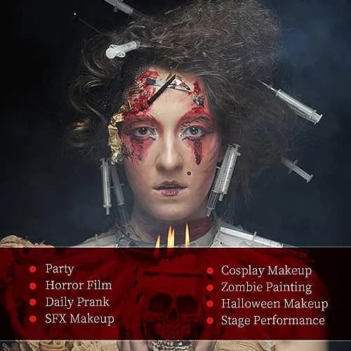 MEICOLY Edible Fake Blood with Capsules | 30ml (1.06 Fl Oz) Realistic Stage Blood for SFX Makeup thumbnail 7