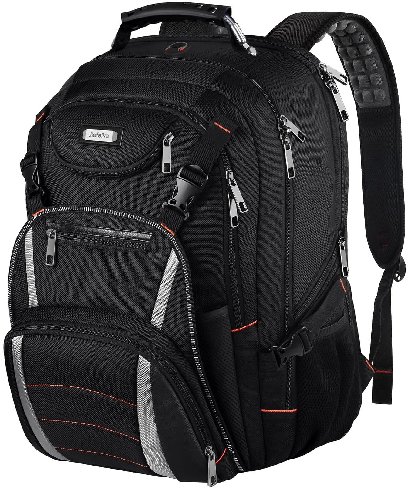 YALIXIAN 18.4 Inch Extra Large Laptop Backpack 55L (46.5cm x 41.0cm x 25.5cm) | TSA Friendly Water Resistant Computer Bag for Men Women — Blackgrey / 17.3inch