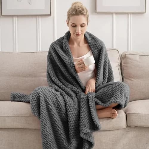 Jungle Star Super Soft Large Queen Blanket 204x204 cm (90x90 in) | Cozy Fleece Fluffy Blanket for Aesthetic Home Decor thumbnail 4