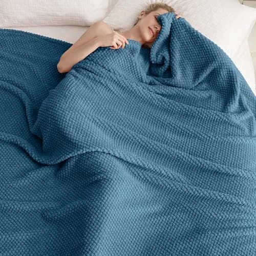 Jungle Star Blue Soft Fleece 300GSM Twin Blanket 152cm x 203cm (60"x80") | Cozy Flannel for Couch, Bed, Sofa thumbnail 1