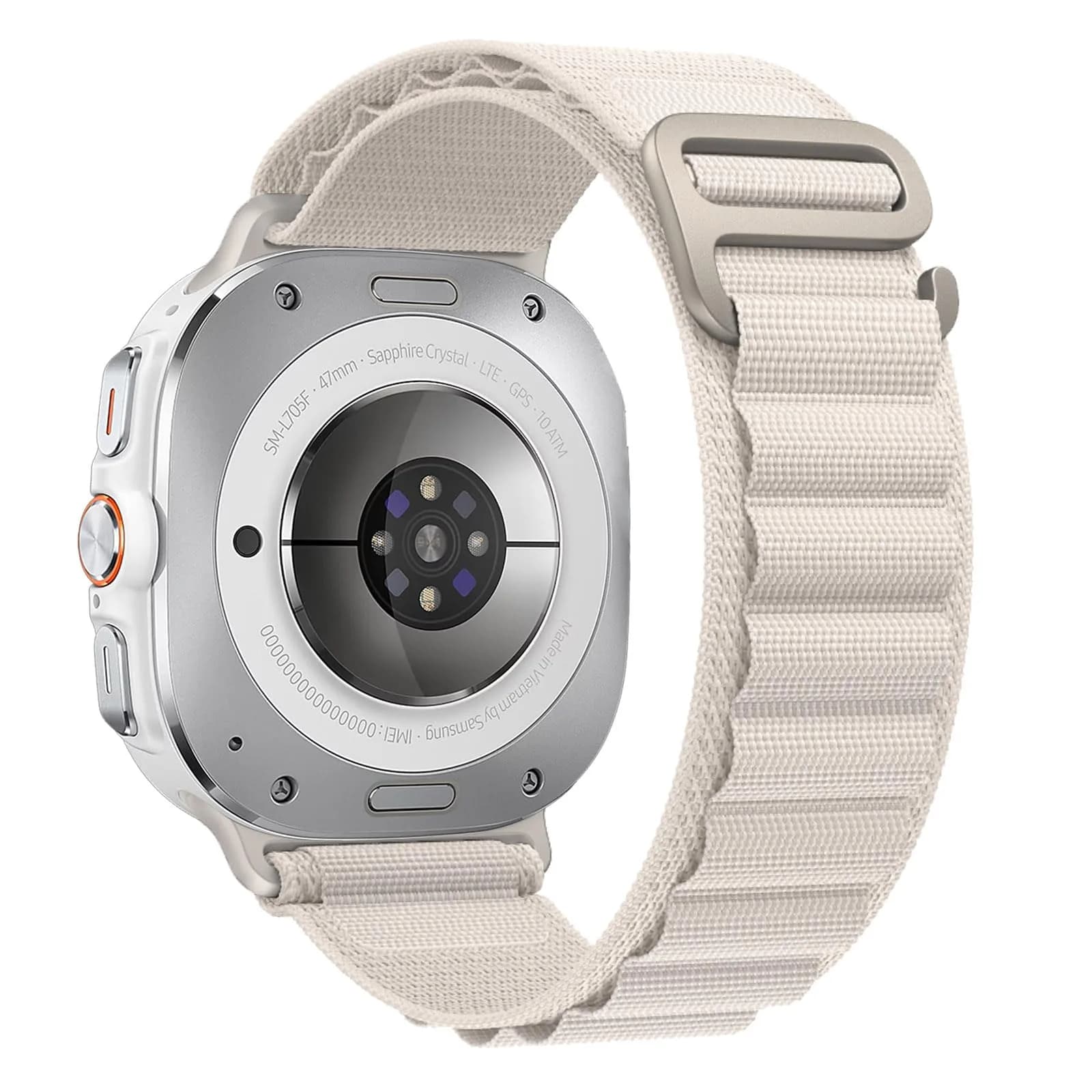 DMVEIMAL Trail Band for Samsung Galaxy Watch Ultra 47mm | Rugged Nylon Alpine Sport Loop Strap Breathable — 02-Starlight