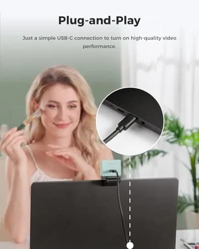OBSBOT Meet 2-4K Webcam for PC with 1/2" Sensor, AI Framing & Autofocus | Compact 4K Streaming Camera thumbnail 5