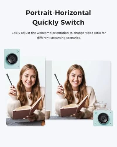 OBSBOT Meet 2-4K Webcam for PC with 1/2" Sensor, AI Framing & Autofocus | Compact 4K Streaming Camera thumbnail 9