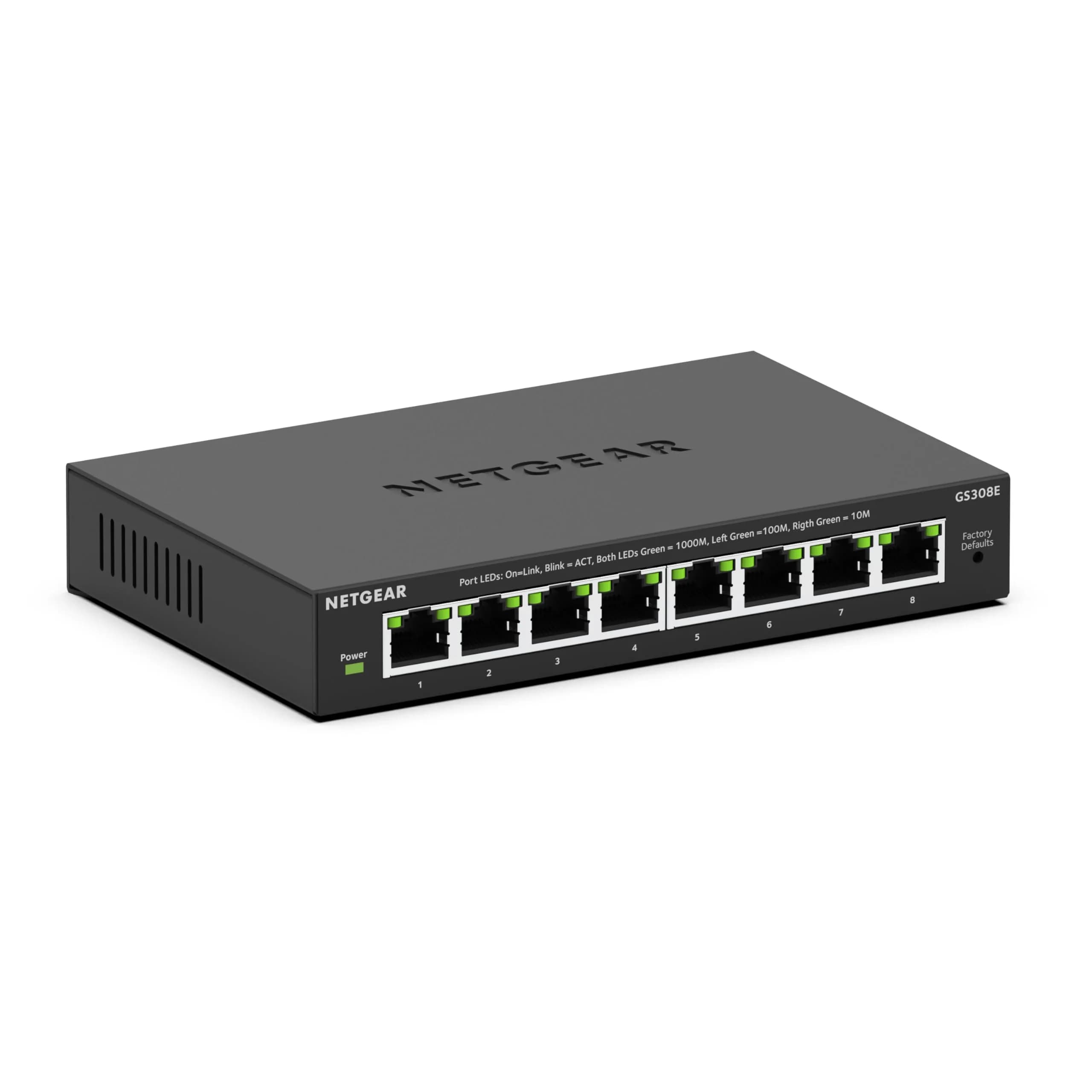 NETGEAR 8-Port Gigabit Ethernet Easy Smart Managed Network Switch (GS308E) | Reliable Network Backbone for Offices