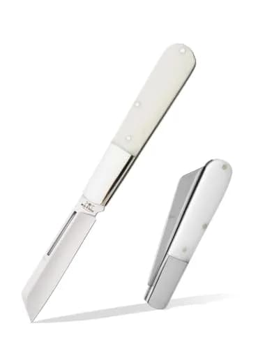 Bear & Son Barlow Pocket Knife 2-3/4" Sheepsfoot Blade | High Carbon Stainless Steel, White Bone Handle, Made in USA thumbnail 1