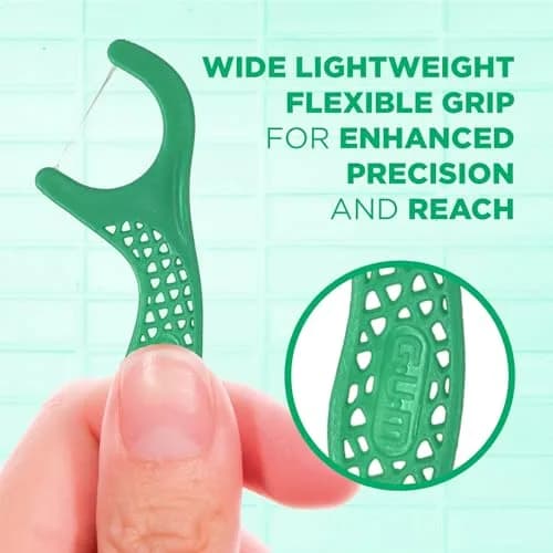 GUM Professional Clean Dental Floss Picks Fresh Mint 540 Count (6 x 90 Count) | Dermatologist Tested, Hypoallergenic thumbnail 5