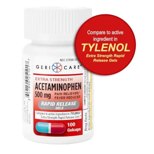 GeriCare Extra Strength Acetaminophen 500mg | Rapid Relief & Fever Reduction thumbnail 6