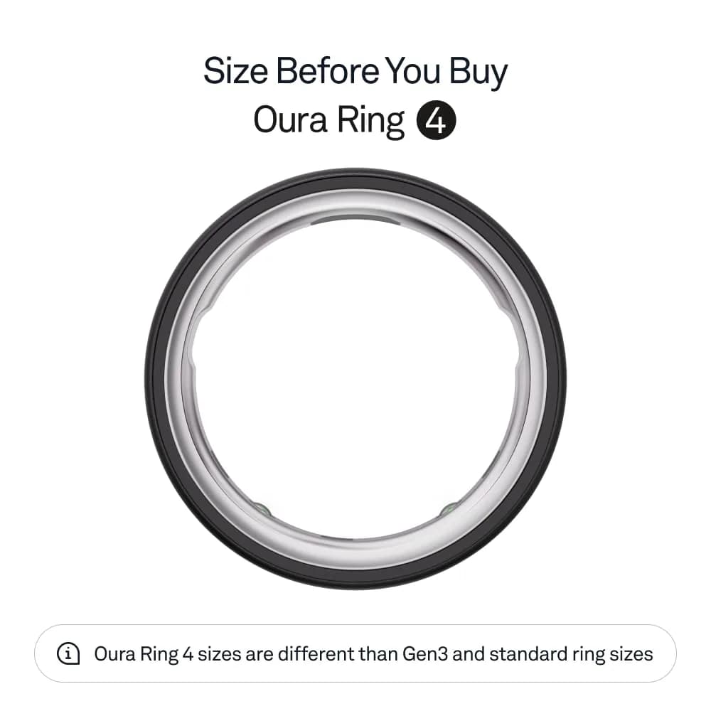 OURA Ring 4 Stealth Size 4 Smart Ring | Sleep, Activity, Women’s Health, AI Advisor