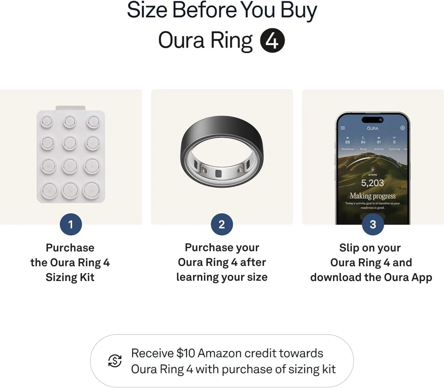 OURA Ring 4 Stealth Size 4 Smart Ring | Sleep, Activity, Women’s Health, AI Advisor thumbnail 2