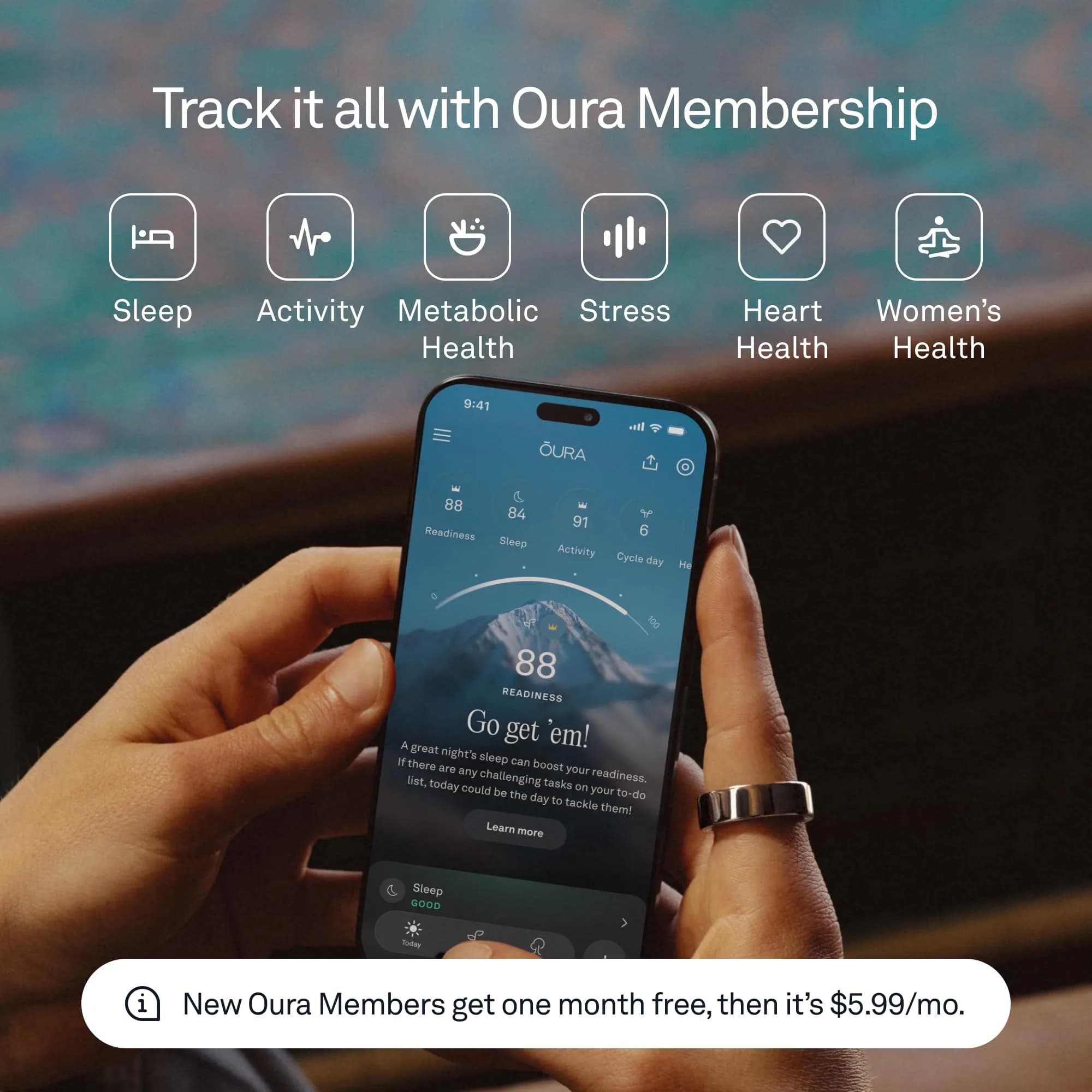 OURA Ring 4 Stealth Size 4 Smart Ring | Sleep, Activity, Women’s Health, AI Advisor thumbnail 5