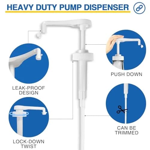 DupakSYS 4Pcs 38-400 Leak Proof Gallon Jug Syrup Pump Dispenser | Fits 1 Gallon Bottles thumbnail 2