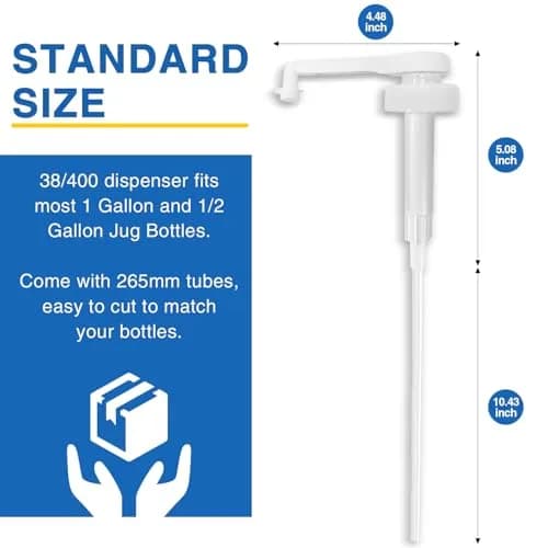DupakSYS 4Pcs 38-400 Leak Proof Gallon Jug Syrup Pump Dispenser | Fits 1 Gallon Bottles thumbnail 3