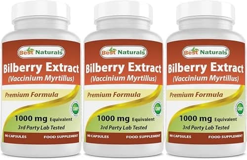 Best Naturals Bilberry 1000 Mg 270 Capsules | Supports Eye & Circulatory Health thumbnail 1