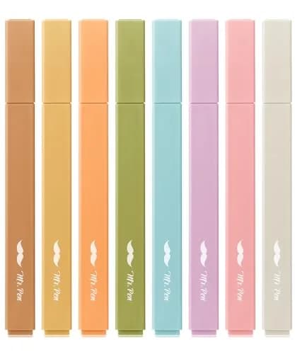 Mr. Pen Aesthetic Highlighters No Bleed, 8 Pack, Assorted Colors | Chisel Tip, Fast Dry, for Journaling & School thumbnail 1