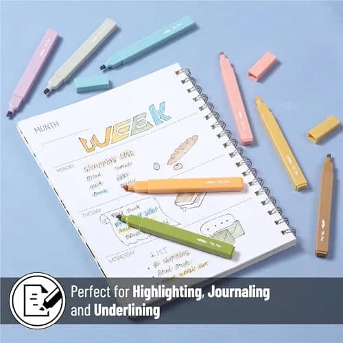 Mr. Pen Aesthetic Highlighters No Bleed, 8 Pack, Assorted Colors | Chisel Tip, Fast Dry, for Journaling & School thumbnail 5