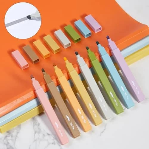 Mr. Pen Aesthetic Highlighters No Bleed, 8 Pack, Assorted Colors | Chisel Tip, Fast Dry, for Journaling & School thumbnail 6