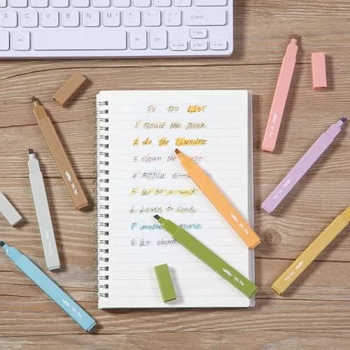 Mr. Pen Aesthetic Highlighters No Bleed, 8 Pack, Assorted Colors | Chisel Tip, Fast Dry, for Journaling & School thumbnail 7