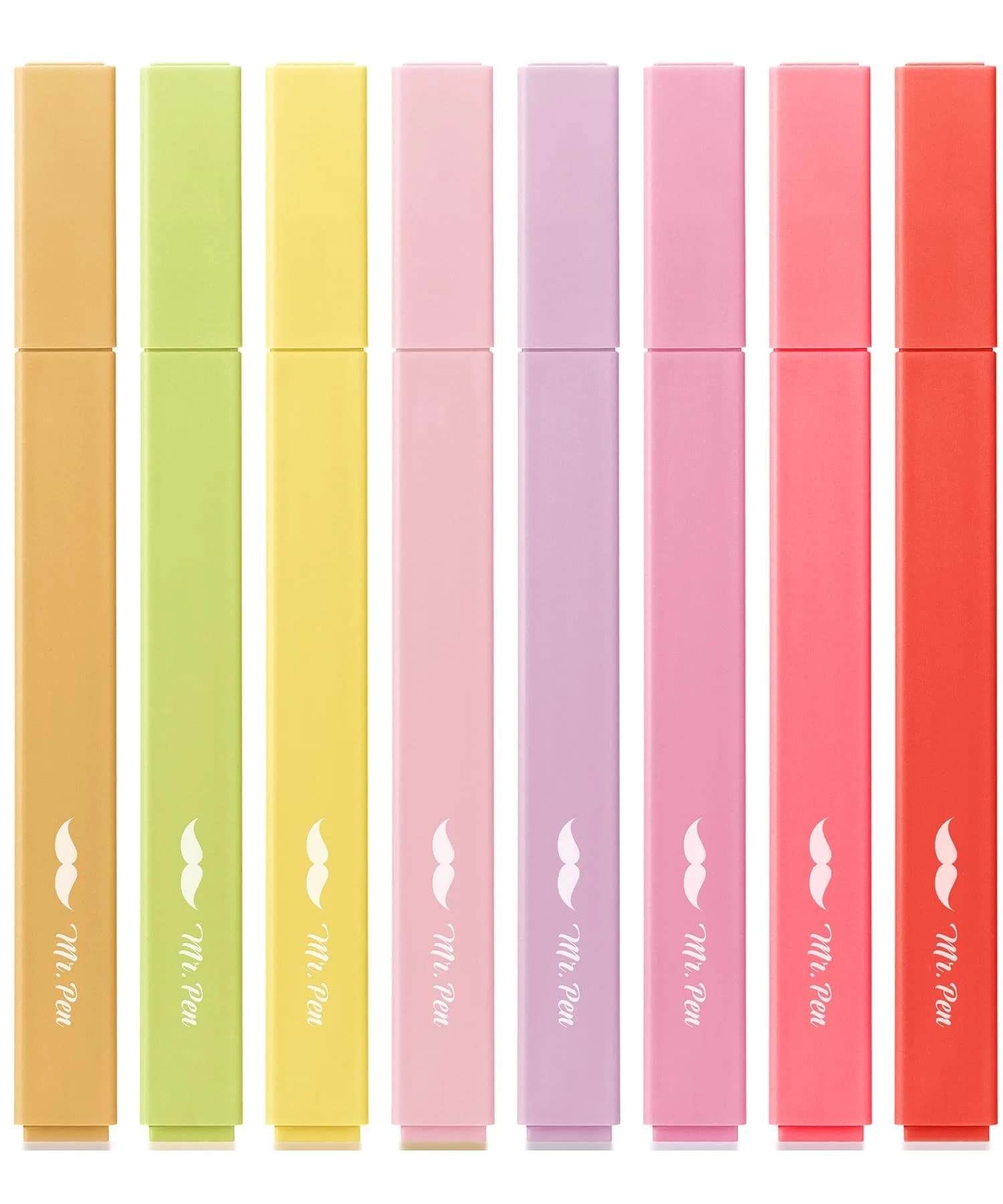 Mr. Pen Aesthetic Highlighters No Bleed, 8 Pack, Assorted Colors | Chisel Tip, Cute Highlighters for Journaling, Highlighting, Underlining, Fast Dry