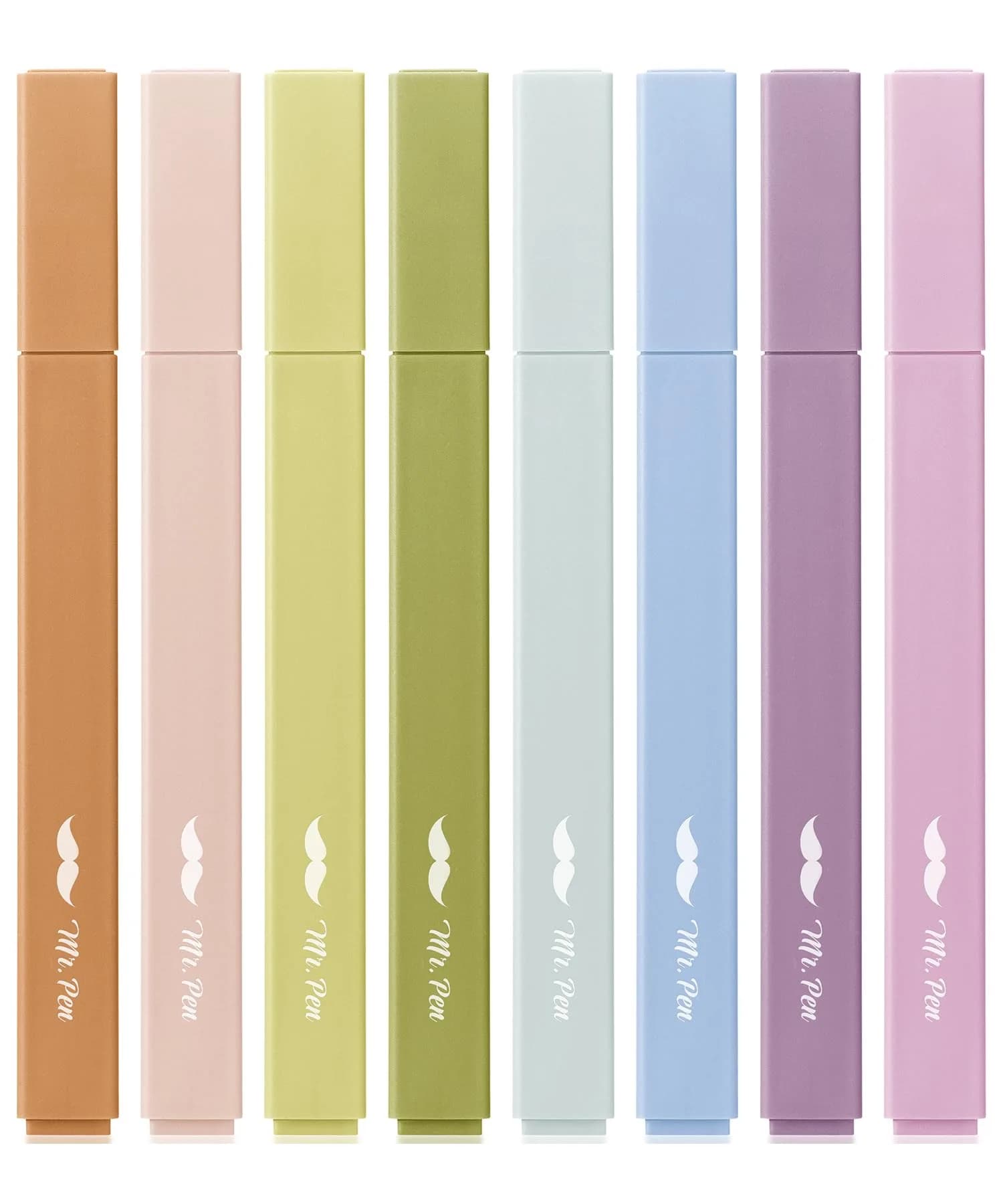 Mr. Pen Aesthetic Highlighters No Bleed, 10 Pack, Assorted Retro Colors | Chisel Tip, Fast Dry, Journaling Supplies — Verdant Earth