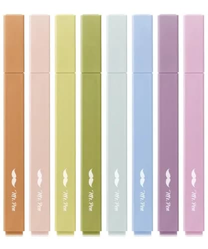 Mr. Pen Aesthetic Highlighters No Bleed, 8 Pack, Verdant Earth Colors | Chisel Tip, Fast Dry, for Journaling & School thumbnail 1