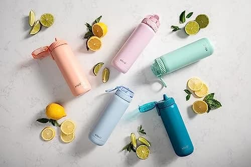 Ello Cooper 40oz Insulated Stainless Steel Water Bottle with Straw, Antigua | Keeps Cold 24 Hours thumbnail 2