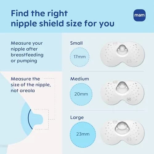 MAM Nipple Shields for Breastfeeding Medium 20mm 2 Pack | Developed with Lactation Experts for Latch Assistance thumbnail 3