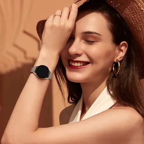 GEAK Slim Leather Band Compatible with Samsung Galaxy Watch 7/6/5/4 40mm 44mm 45mm Classic, 20mm Genuine Leather Strap with Quick Release Buckle for Women thumbnail 7