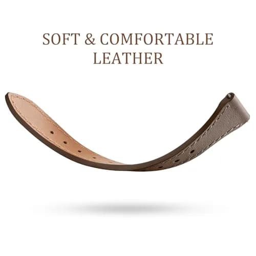 GEAK Slim Leather Band Compatible with Samsung Galaxy Watch 7/6/5/4 40mm 44mm 45mm Classic, 20mm Genuine Leather Strap with Quick Release Buckle for Women thumbnail 3
