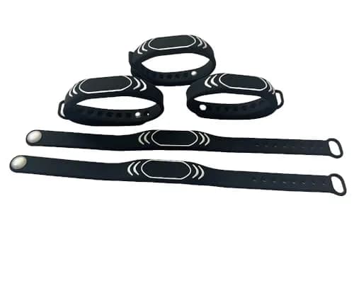 JWFKWNH 5Pcs NFC Wristband Waterproof RFID Access Control Bracelet Black | NFC Tag 13.56MHz thumbnail 1