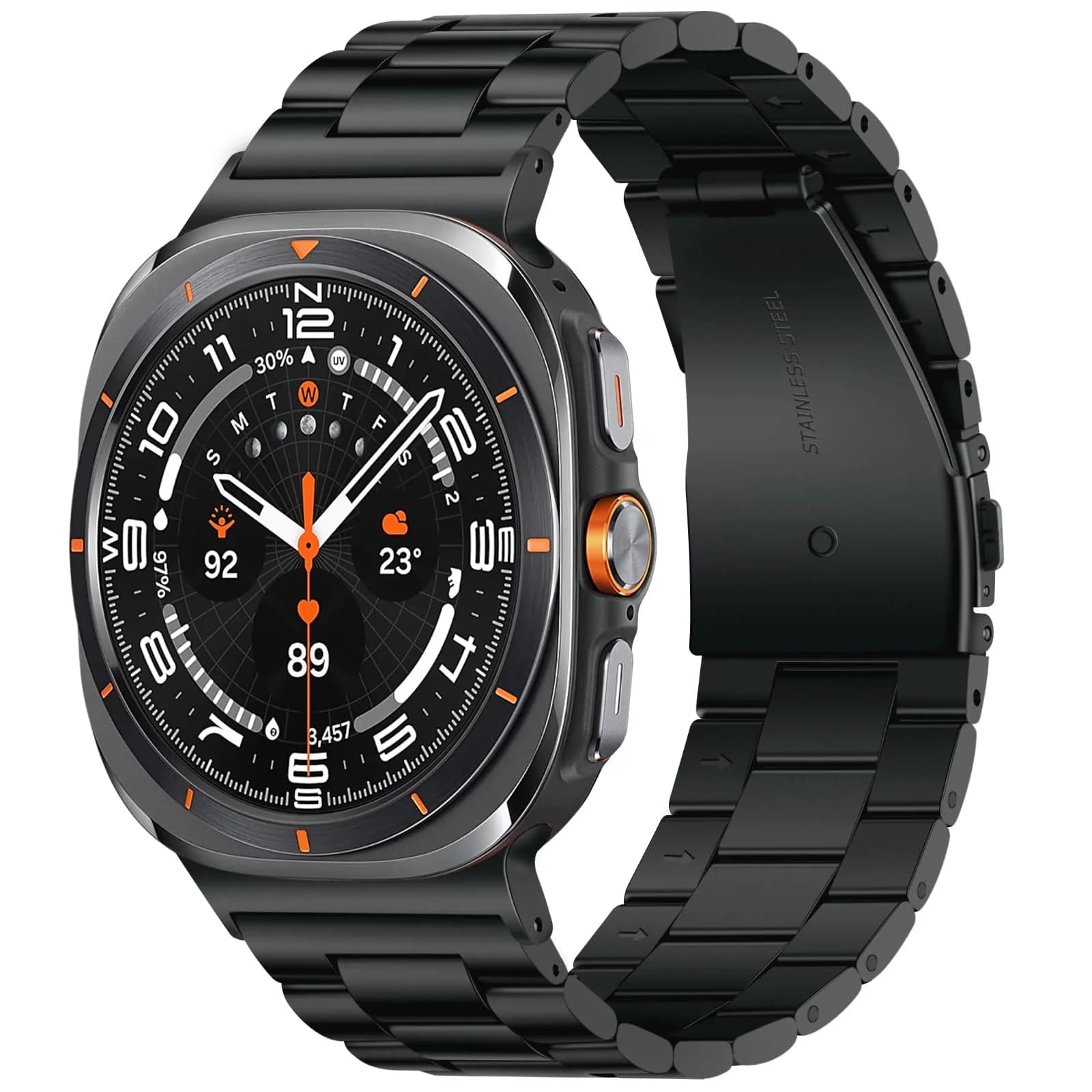 Anlinser No Gap Metal Band Compatible with Samsung Galaxy Watch Ultra 2/1 47mm | Adjustable Stainless Steel Strap