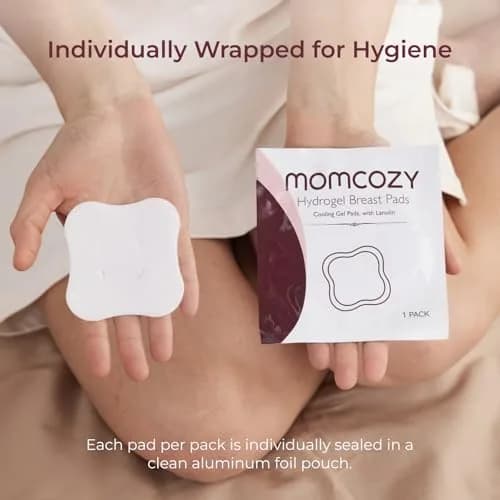 Momcozy Hydrogel Nursing Pads 12 Count | Cooling Relief for Sore Nipples thumbnail 5
