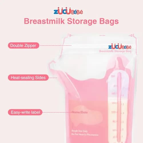 ZÜCÜBéBé Breastmilk Storage Bags 360 Count | 227ml (8oz) BPA-Free, Leakproof, Self-Standing with Pour Spout thumbnail 2