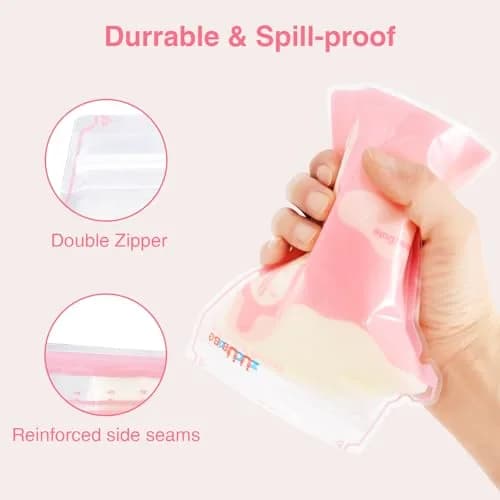 ZÜCÜBéBé Breastmilk Storage Bags 360 Count | 227ml (8oz) BPA-Free, Leakproof, Self-Standing with Pour Spout thumbnail 4