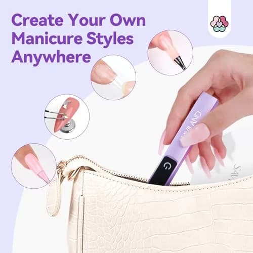 SAVILAND Handheld UV Nail Lamp 12W Purple | 10S Flash Cure for Gel Polish thumbnail 7