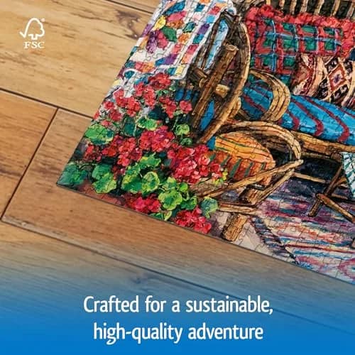 Wonder Forge Country Hideaway 1000 Piece Jigsaw Puzzle for Adults | Scenic Lakeside Scene, FSC-Certified, 27 x 20 inches thumbnail 4