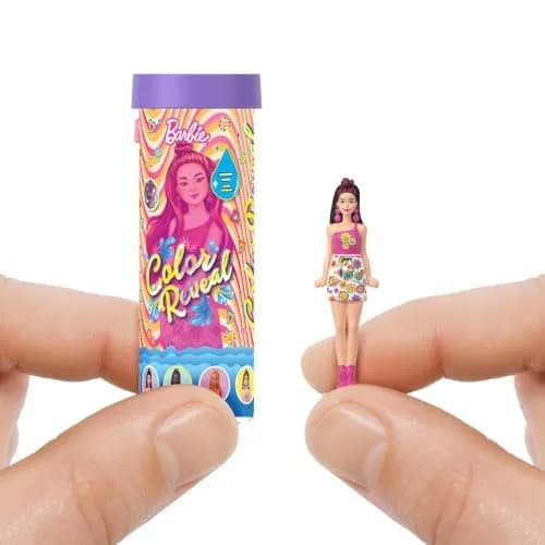 Barbie Mini Barbie Land 5-Pack Pop Reveal Dolls, 1.5-inch Mini Doll with Surprise Reveal & Sensory Play Piece (Styles May Vary) thumbnail 8