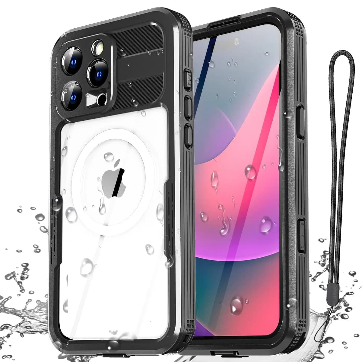 AICase Magnetic iPhone 17 Pro Case Waterproof Magsafe 6.3" | Shockproof & Dustproof — Black with MagSafe_02