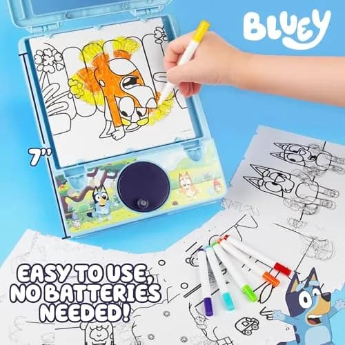 Bluey Color Motion Animation Tablet with 20 Design Inserts & 6 Markers | Interactive Drawing Pad for Kids thumbnail 6