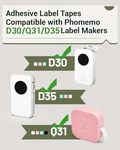 Phomemo Labels, D30 Label Tape, 14x30mm Transparent | Water & Abrasion Resistant thumbnail 6