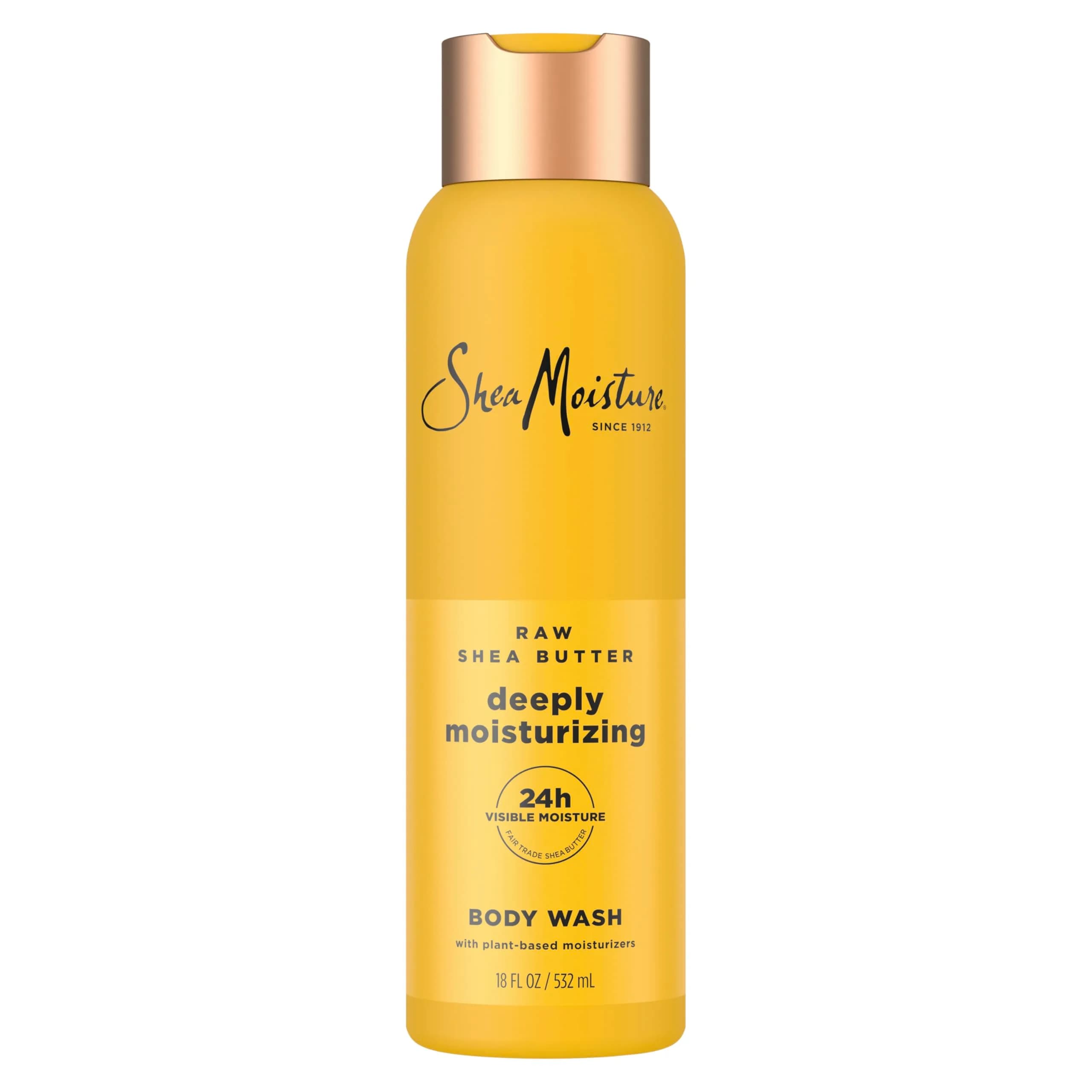 SheaMoisture Raw Shea Butter Body Wash Moisturize and Restore Deeply 18 oz (532 ml) | Hydrating for Melanin-Rich Skin - main product image