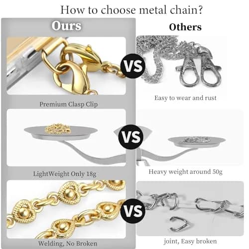 MOUTAKEY Heart Phone Charm Strap with Metal Tether Tab - Pale Gold | Detachable iPhone Chain Wrist Strap for All Phones thumbnail 6