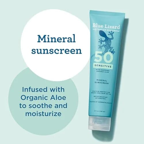 Blue Lizard Sensitive Mineral Sunscreen SPF 50+ 312ml (10 Fl Oz Pack of 2) | Dermatologist Trusted USA Import thumbnail 4
