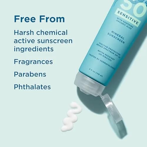 Blue Lizard Sensitive Mineral Sunscreen SPF 50+ 312ml (10 Fl Oz Pack of 2) | Dermatologist Trusted USA Import thumbnail 6