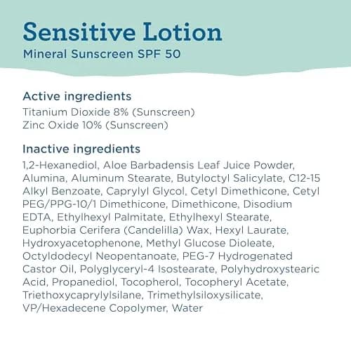 Blue Lizard Sensitive Mineral Sunscreen SPF 50+ 312ml (10 Fl Oz Pack of 2) | Dermatologist Trusted USA Import thumbnail 7