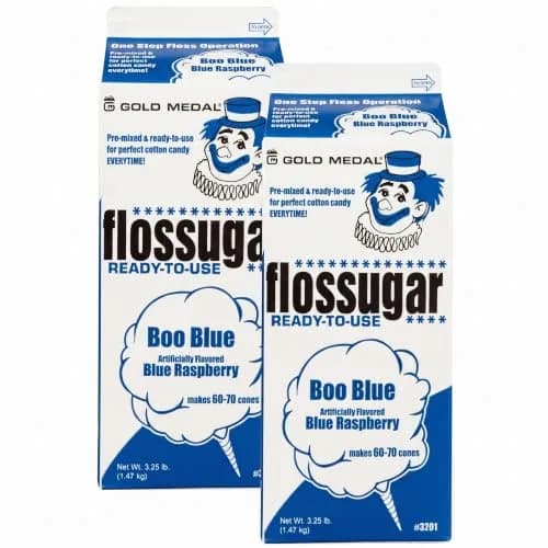 Gold Medal Flossugar Blue Raspberry 3.25 Lbs./52oz. Pack of 2 | Cotton Candy Sugar for Gummy & Candy (120c) thumbnail 1